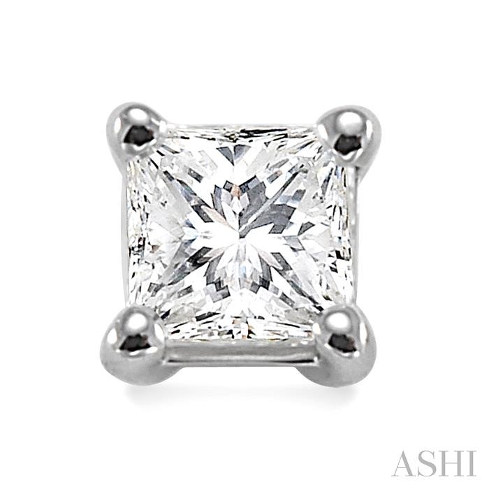 PRINCESS SHAPE DIAMOND STUD EARRINGS - Image 2