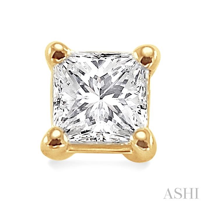 Princess Shape Diamond Stud Earrings - Image 2