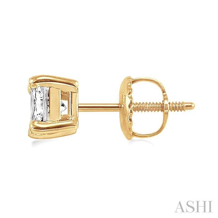 Princess Shape Diamond Stud Earrings - Image 3