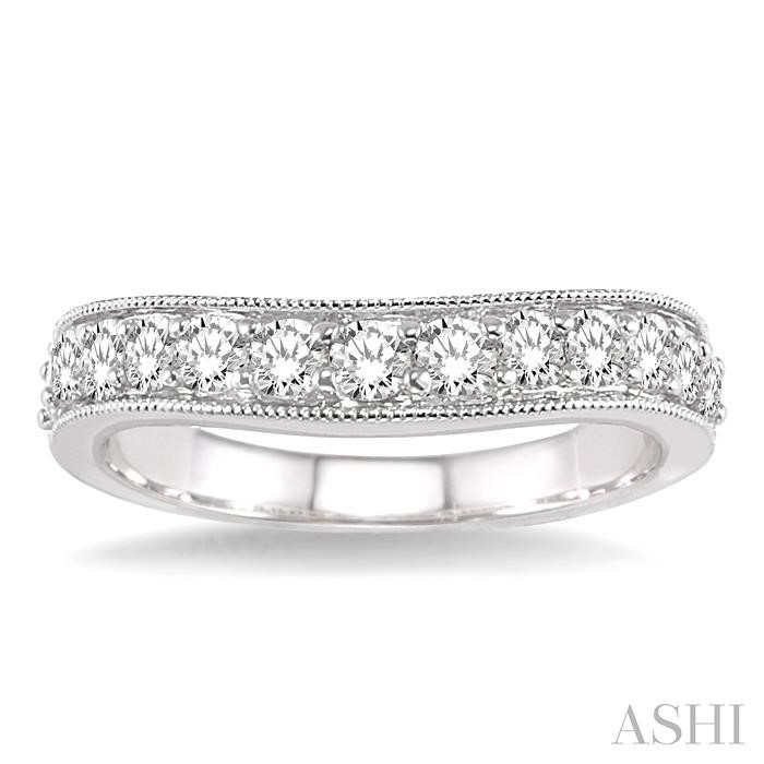 DIAMOND CURVED WEDDING BAND - Image 2