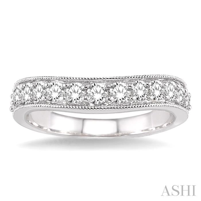 DIAMOND CURVED WEDDING BAND - Image 2