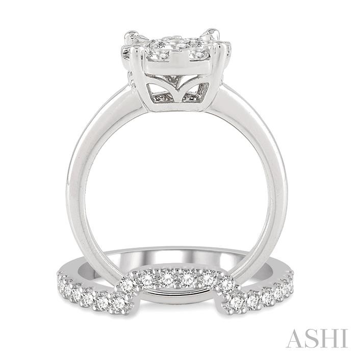 ROUND SHAPE LOVEBRIGHT DIAMOND WEDDING SET - Image 3