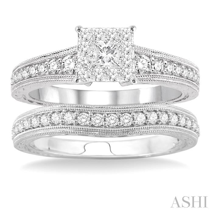 PRINCESS SHAPE LOVEBRIGHT DIAMOND WEDDING SET - Image 2
