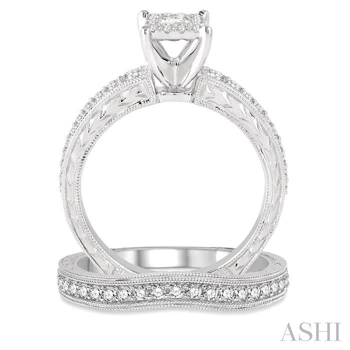PRINCESS SHAPE LOVEBRIGHT DIAMOND WEDDING SET - Image 3