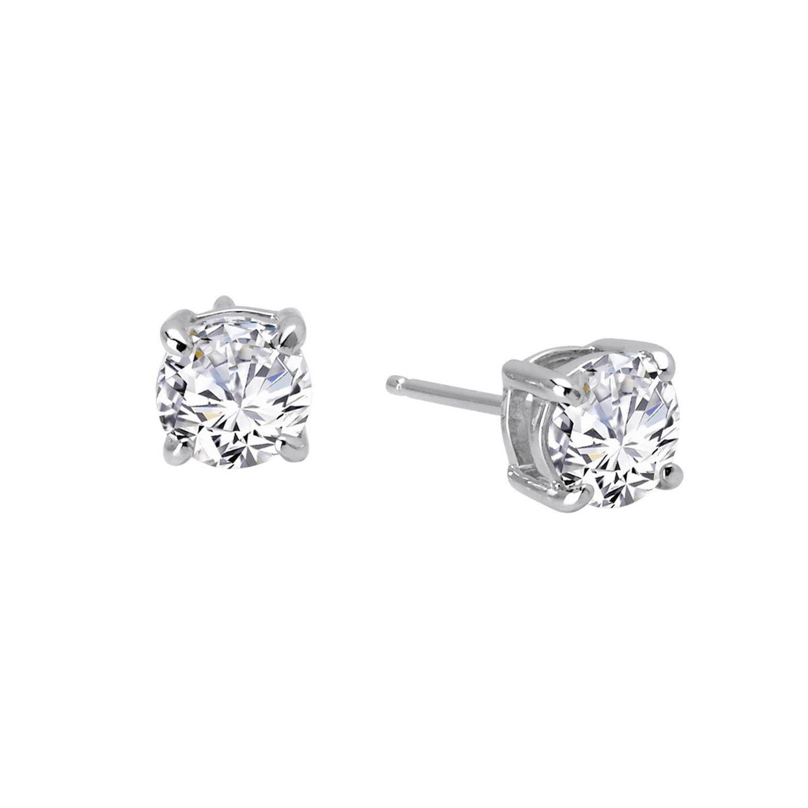 2 CTW 4 Prong Stud Earrings
