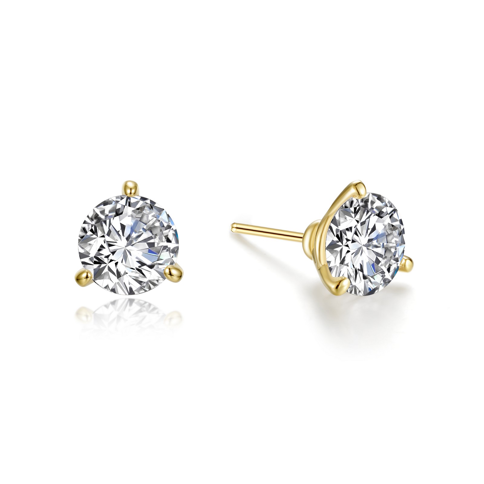 2.5 CTW 3 Prong Stud Earrings
