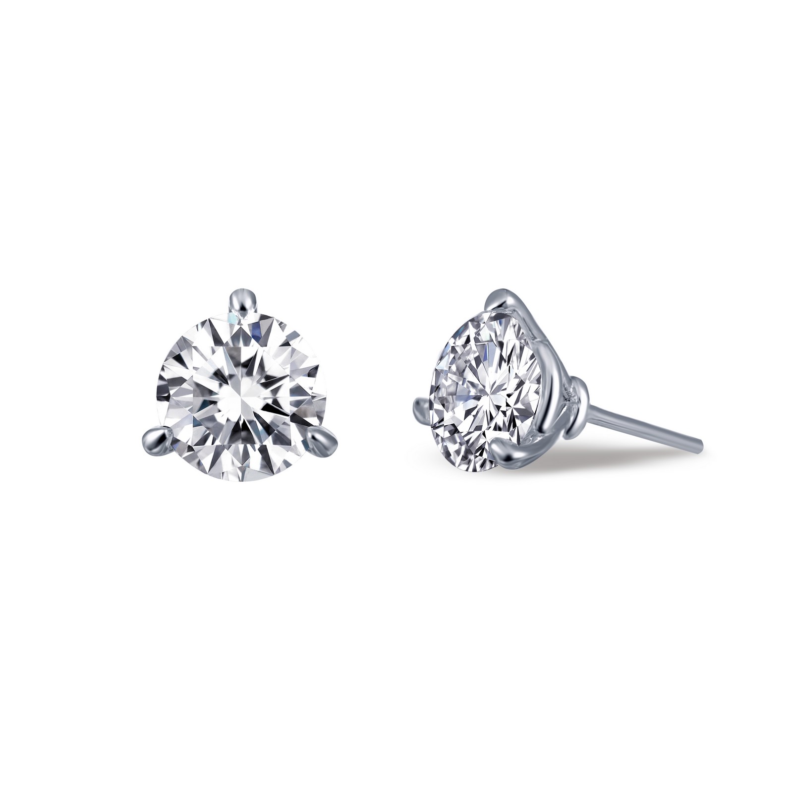 2.5 CTW 3 Prong Stud Earrings