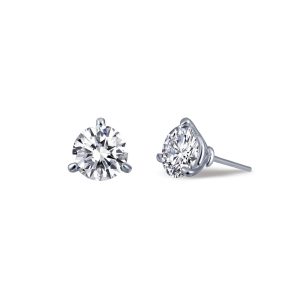 2 CTW 3 Prong Stud Earrings