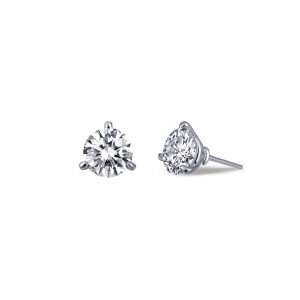 1 CTW 3 Prong Stud Earrings