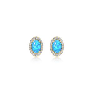 Vintage Inspired Oval Stud Earrings