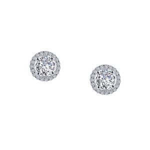 1.3 CTW Halo Stud Earrings