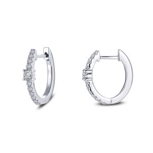 13mm x 15mm Oval Huggie Hoop Earrings