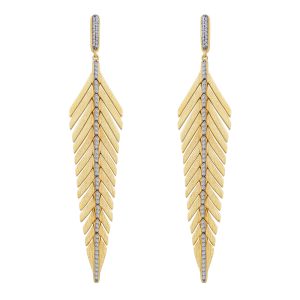Elegant Feather Drop Earrings