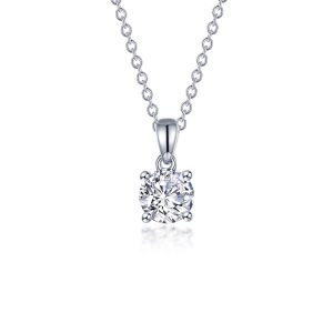 1.5 CTW 4-Prong Solitaire Necklace