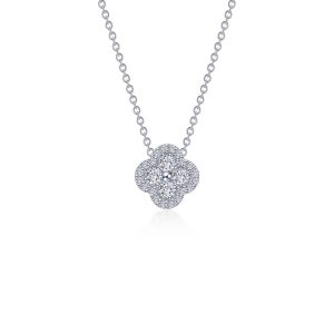 0.65 CTW Halo Necklace