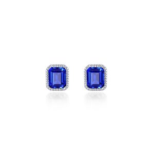 September Birthstone Solitaire Stud Earrings