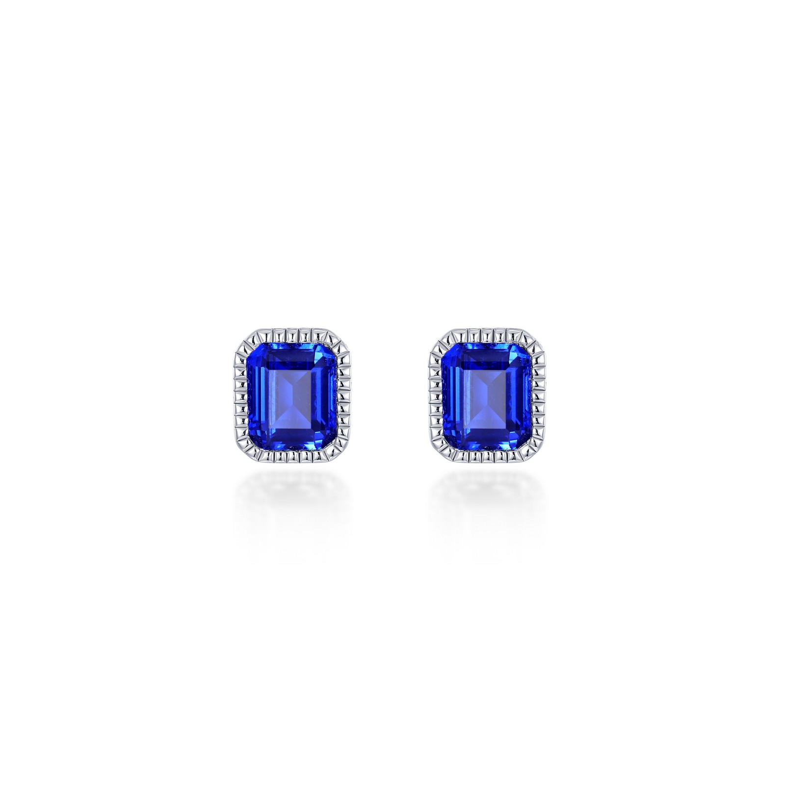 September Birthstone Solitaire Stud Earrings
