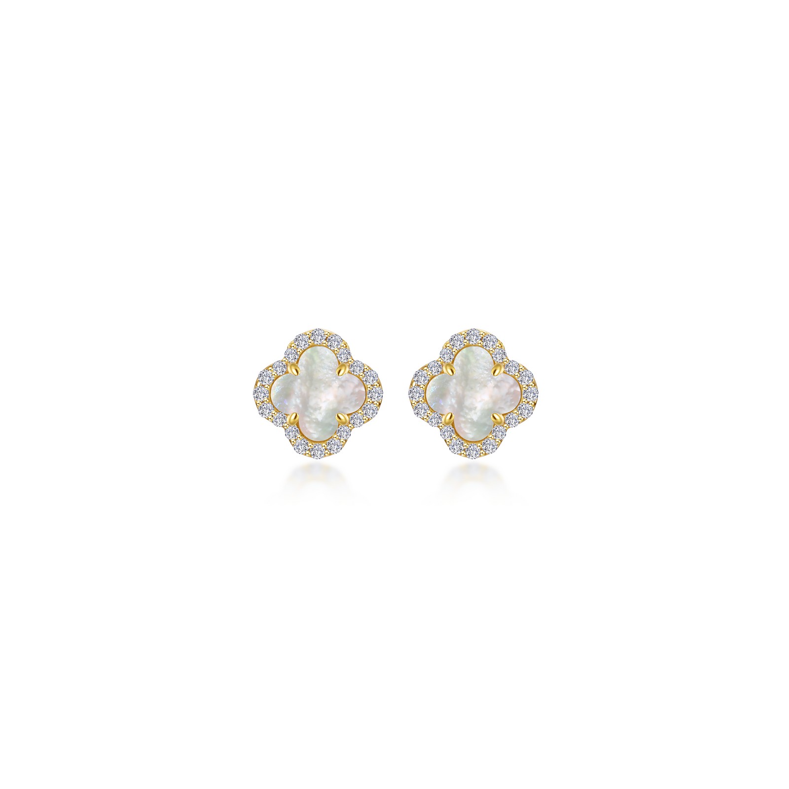 0.4 CTW Halo Stud Earrings