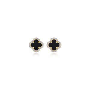 0.4 CTW Halo Stud Earrings