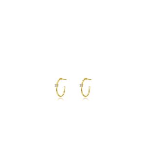 10mm High Polised Hoop Earrings