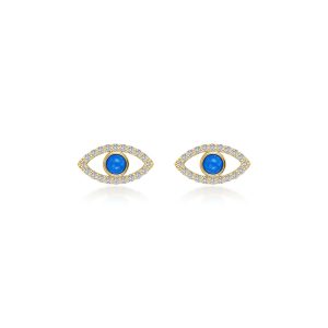 TURQUOISE EVIL EYE EARRINGS