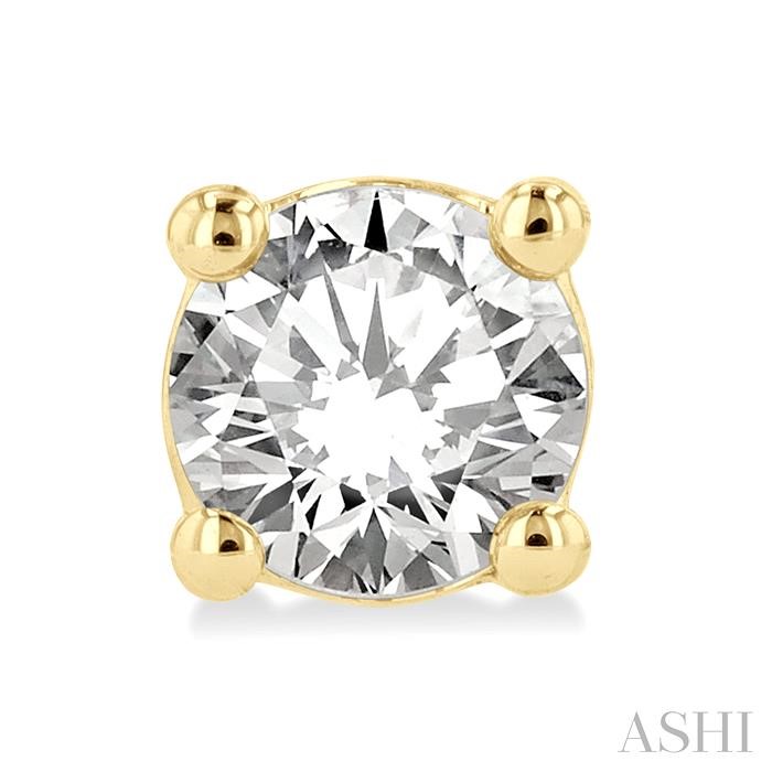 Round Shape Diamond Stud Earrings - Image 2