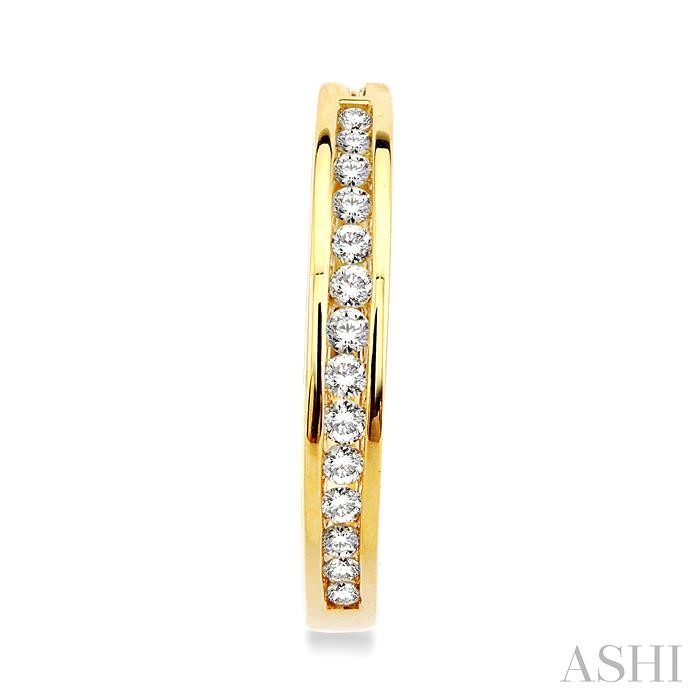 CHANNEL SET DIAMOND HOOP EARRINGS - Image 2
