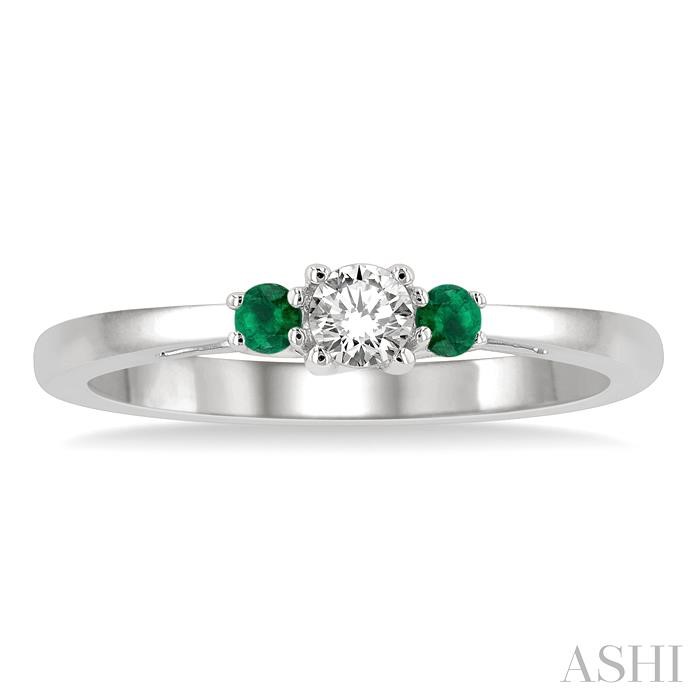 Round Shape Past Present & Future Gemstone & Diamond Ring - Image 2