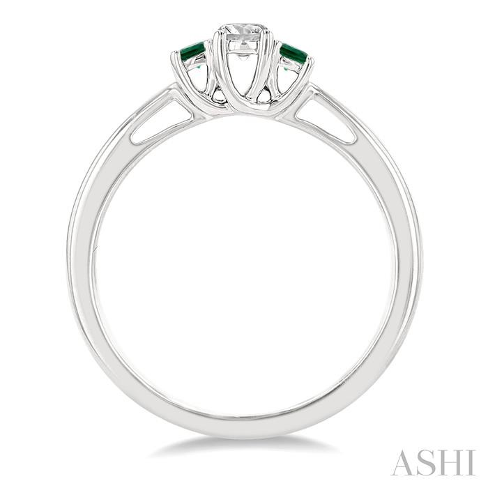 Round Shape Past Present & Future Gemstone & Diamond Ring - Image 3