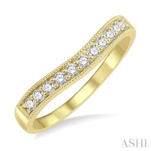 Curved Diamond Wedding Band