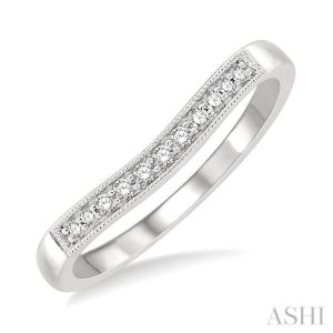 Curved Diamond Wedding Band