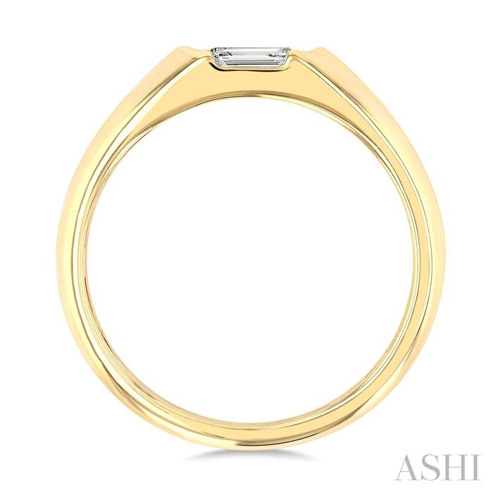 Emerald Shape East-West Diamond Ring - Image 3